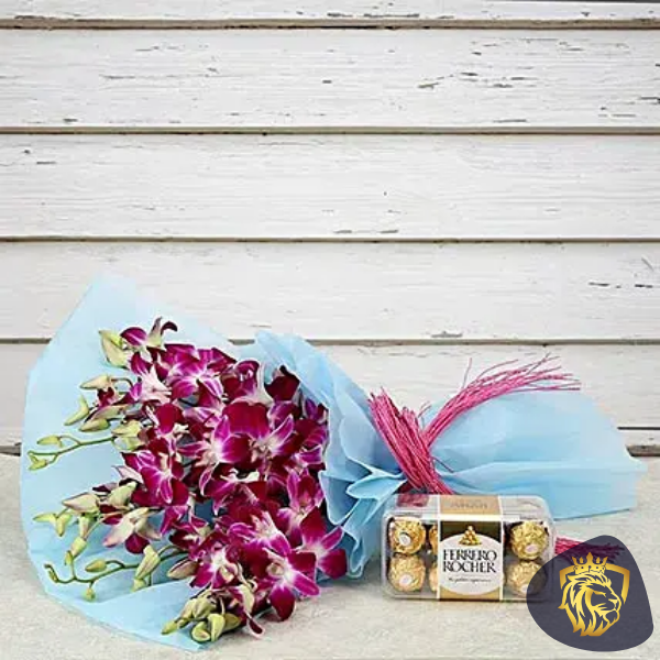 Luxurious-Lion-Flowers-Combo-Purple Combo